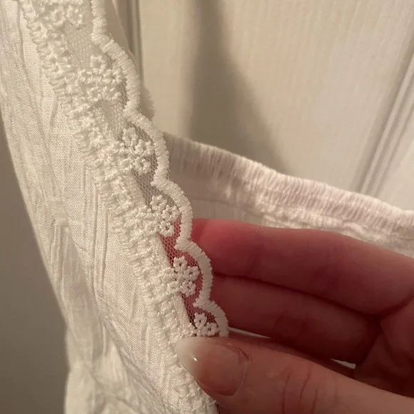 White Ruffled Camisole Top - Picture 2 of 3